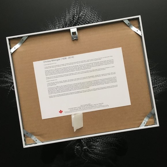 Ohotaq Mikkigak 'Owl Bear' Professionally Framed Art Card - Picture 6 of 11